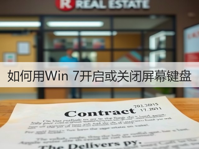 如何用Win 7开启或关闭屏幕键盘(图2)