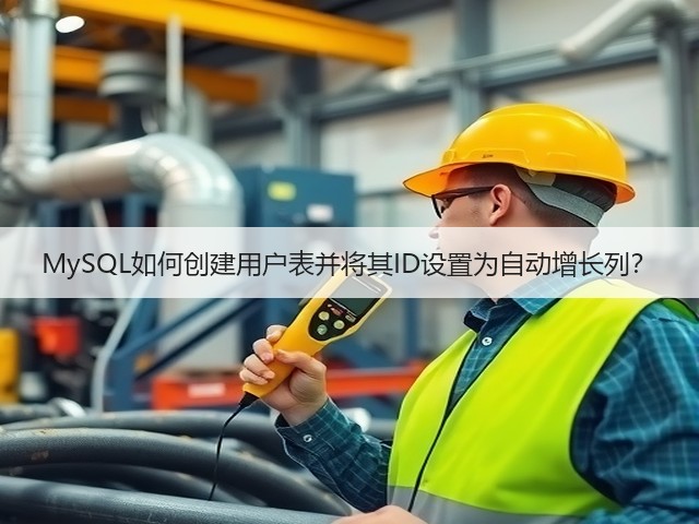 MySQL如何创建用户表并将其ID设置为自动增长列?(图2) MySQL如何创建用户表并将其ID设置为自动增长列?(图2)