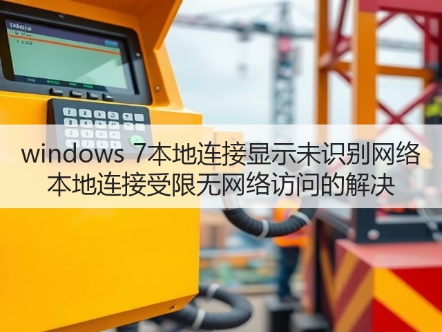 windows 7本地连接显示未识别网络 本地连接受限无网络访问的解决(图1) windows 7本地连接显示未识别网络 本地连接受限无网络访问的解决(图1)