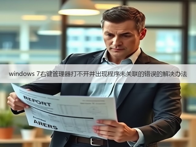 windows 7右键管理器打不开并出现程序未关联的错误的解决办法(图3) windows 7右键管理器打不开并出现程序未关联的错误的解决办法(图3)