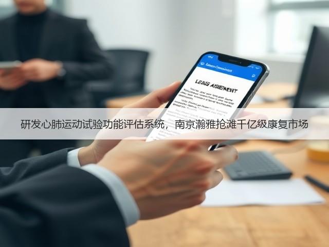 研发心肺运动试验功能评估系统,南京瀚雅抢滩千亿级康复市场(图1) 研发心肺运动试验功能评估系统,南京瀚雅抢滩千亿级康复市场(图1)