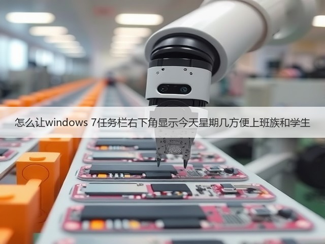怎么让windows 7任务栏右下角显示今天星期几方便上班族和学生(图1) 怎么让windows 7任务栏右下角显示今天星期几方便上班族和学生(图1)