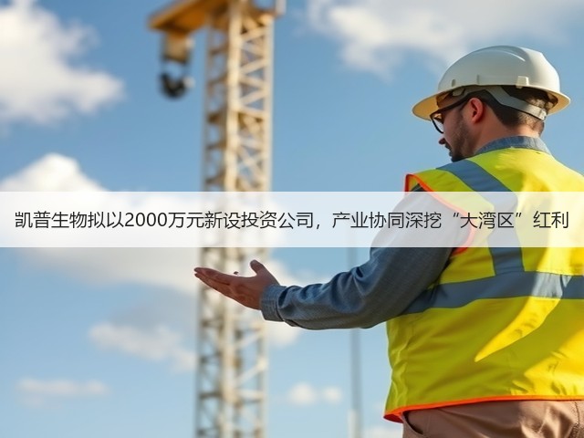 凯普生物拟以2000万元新设投资公司,产业协同深挖“大湾区”红利(图2) 凯普生物拟以2000万元新设投资公司,产业协同深挖“大湾区”红利(图2)