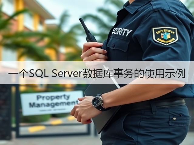 一个SQL Server数据库事务的使用示例(图1)