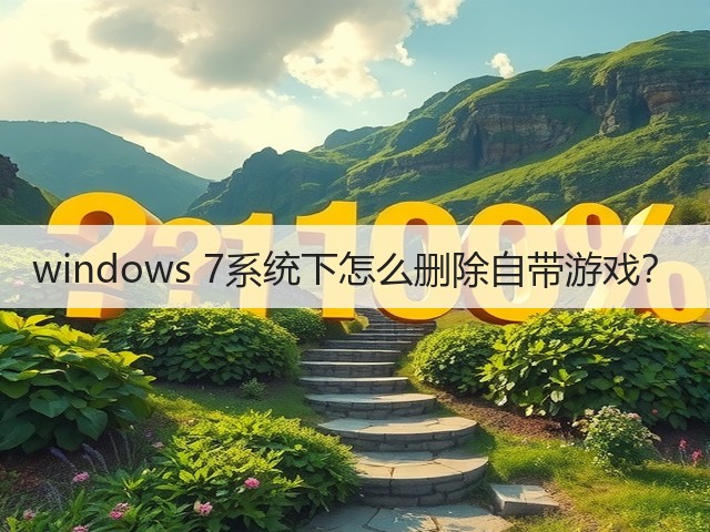 windows 7系统下怎么删除自带游戏?(图2) windows 7系统下怎么删除自带游戏?(图2)