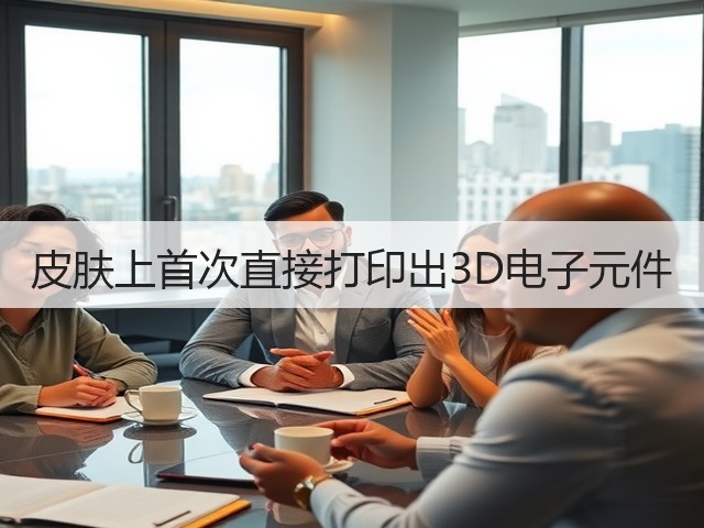 皮肤上首次直接打印出3D电子元件(图1)