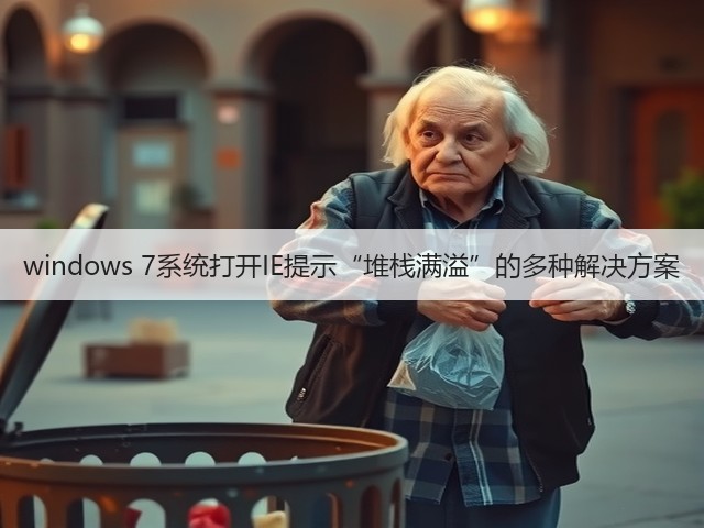 windows 7系统打开IE提示“堆栈满溢”的多种解决方案(图3)