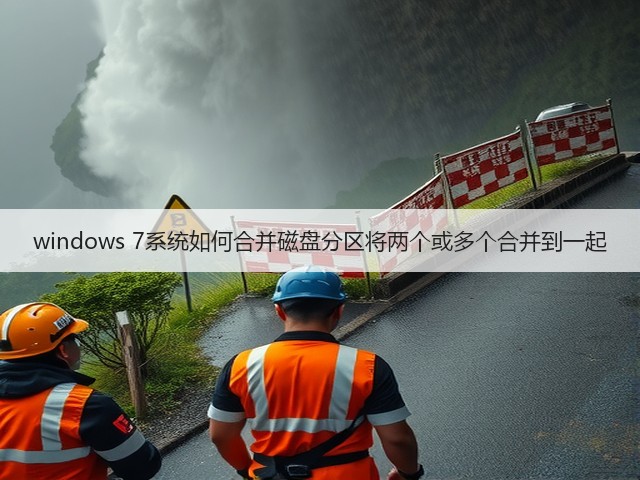 windows 7系统如何合并磁盘分区将两个或多个合并到一起(图2)