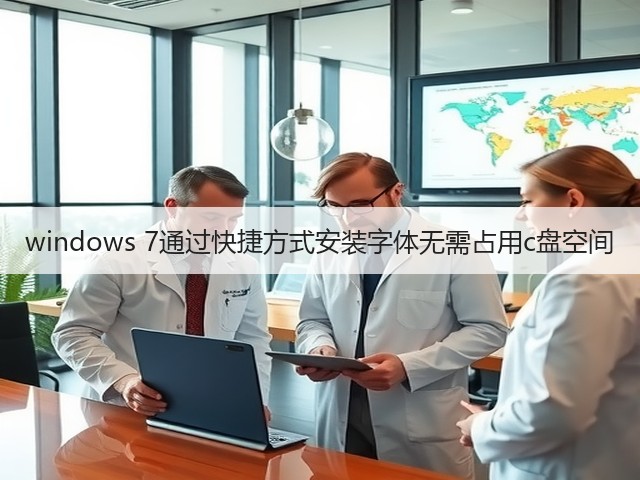 windows 7通过快捷方式安装字体无需占用c盘空间(图1) windows 7通过快捷方式安装字体无需占用c盘空间(图1)