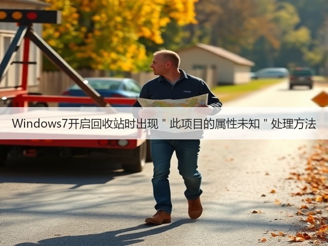 Windows7开启回收站时出现"此项目的属性未知"处理方法(图1) Windows7开启回收站时出现"此项目的属性未知"处理方法(图1)