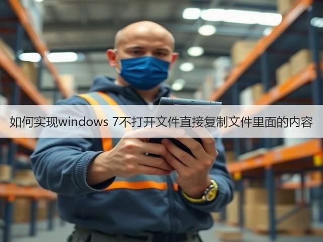 如何实现windows 7不打开文件直接复制文件里面的内容(图2)