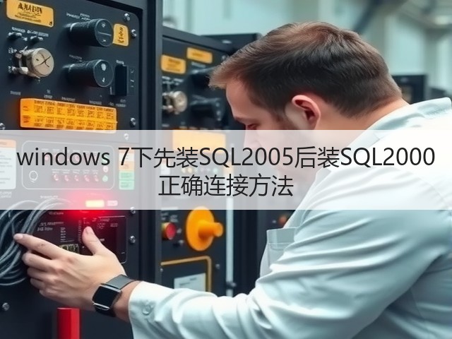 windows 7下先装SQL2005后装SQL2000 正确连接方法(图1)