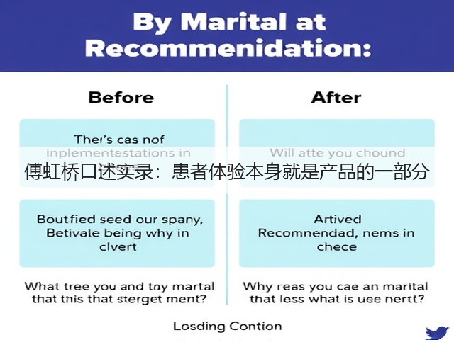 傅虹桥口述实录:患者体验本身就是产品的一部分(图1) 傅虹桥口述实录:患者体验本身就是产品的一部分(图1)