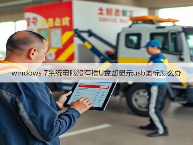 windows 7系统电脑没有插U盘却显示usb图标怎么办(图2)