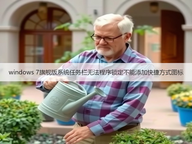 windows 7旗舰版系统任务栏无法程序锁定不能添加快捷方式图标(图2) windows 7旗舰版系统任务栏无法程序锁定不能添加快捷方式图标(图2)