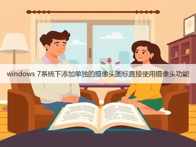 windows 7系统下添加单独的摄像头图标直接使用摄像头功能(图1)