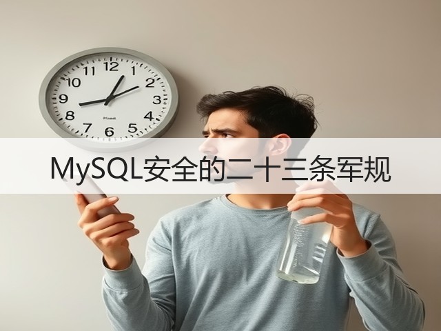 MySQL安全的二十三条军规(图2) MySQL安全的二十三条军规(图2)
