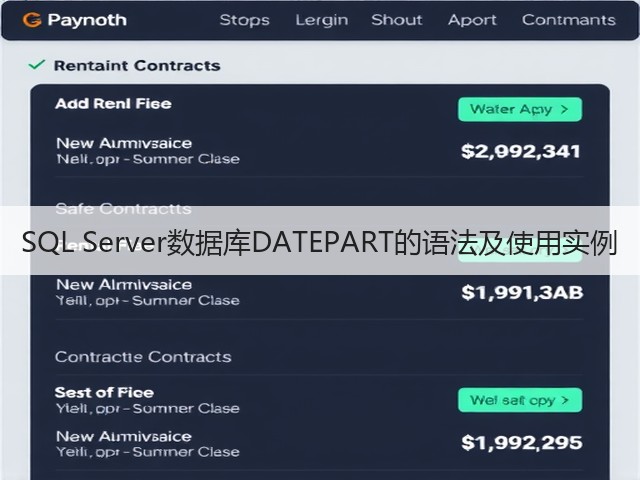 SQL Server数据库DATEPART的语法及使用实例(图3) SQL Server数据库DATEPART的语法及使用实例(图3)