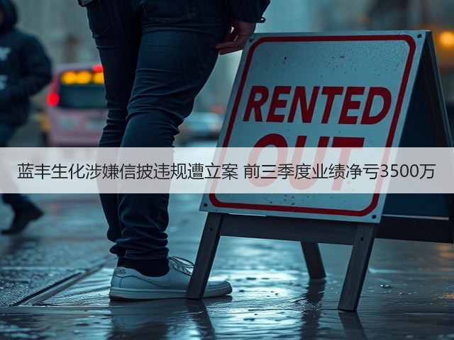 蓝丰生化涉嫌信披违规遭立案 前三季度业绩净亏3500万(图2) 蓝丰生化涉嫌信披违规遭立案 前三季度业绩净亏3500万(图2)