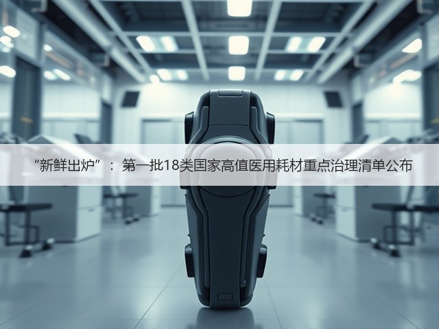 “新鲜出炉”:第一批18类国家高值医用耗材重点治理清单公布(图1) “新鲜出炉”:第一批18类国家高值医用耗材重点治理清单公布(图1)