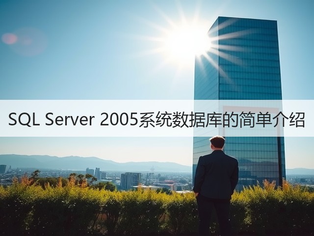 SQL Server 2005系统数据库的简单介绍(图1) SQL Server 2005系统数据库的简单介绍(图1)