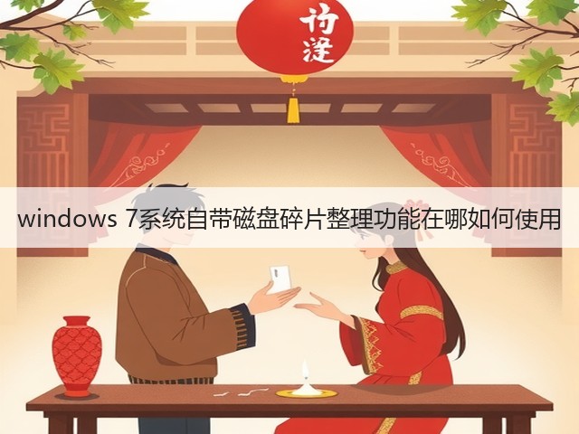 windows 7系统自带磁盘碎片整理功能在哪如何使用(图3) windows 7系统自带磁盘碎片整理功能在哪如何使用(图3)
