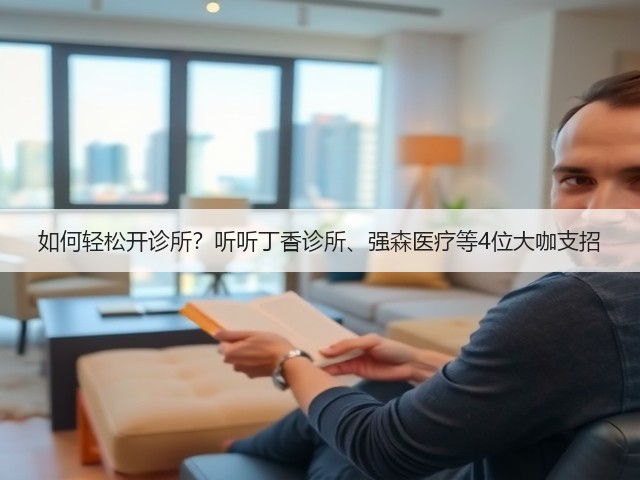 如何轻松开诊所?听听丁香诊所、强森医疗等4位大咖支招(图2) 如何轻松开诊所?听听丁香诊所、强森医疗等4位大咖支招(图2)