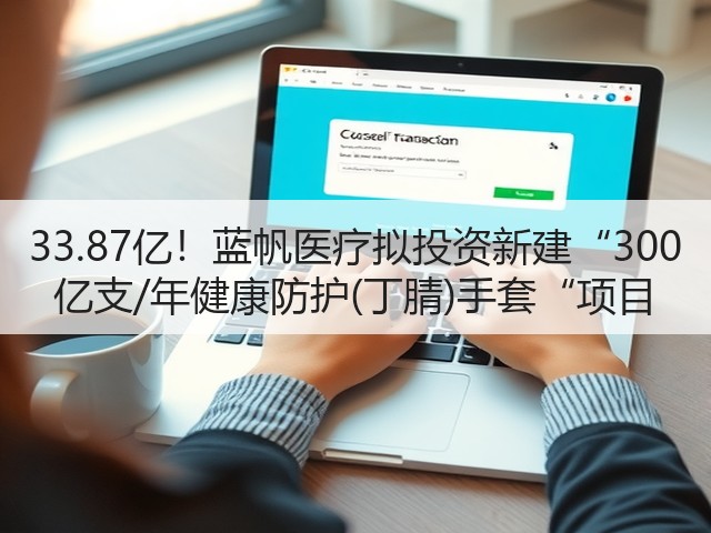 33.87亿!蓝帆医疗拟投资新建“300 亿支/年健康防护(丁腈)手套“项目(图1) 33.87亿!蓝帆医疗拟投资新建“300 亿支/年健康防护(丁腈)手套“项目(图1)