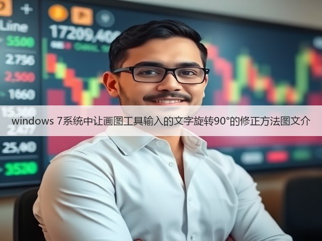 windows 7系统中让画图工具输入的文字旋转90°的修正方法图文介(图1)