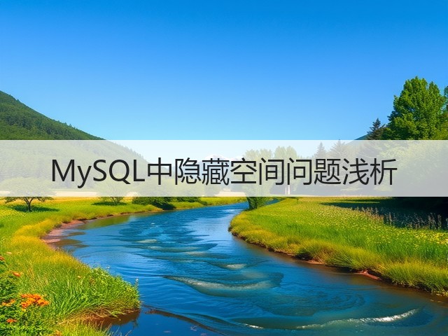 MySQL中隐藏空间问题浅析(图2) MySQL中隐藏空间问题浅析(图2)