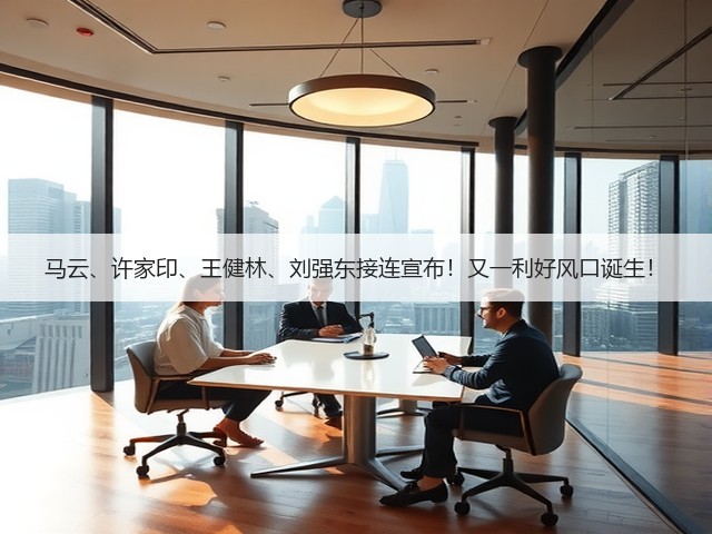 马云、许家印、王健林、刘强东接连宣布!又一利好风口诞生!(图1) 马云、许家印、王健林、刘强东接连宣布!又一利好风口诞生!(图1)