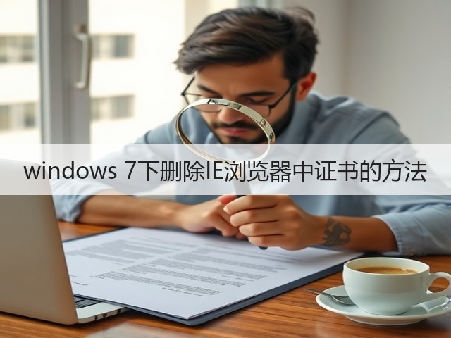 windows 7下删除IE浏览器中证书的方法(图1) windows 7下删除IE浏览器中证书的方法(图1)
