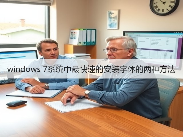 windows 7系统中最快速的安装字体的两种方法(图3)