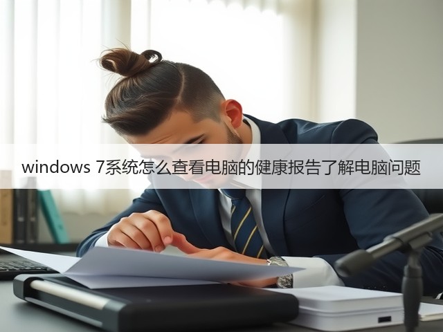 windows 7系统怎么查看电脑的健康报告了解电脑问题(图1)