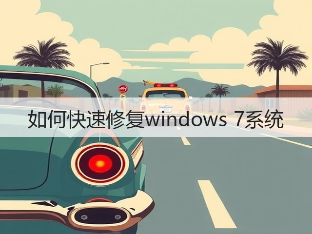 如何快速修复windows 7系统(图1) 如何快速修复windows 7系统(图1)