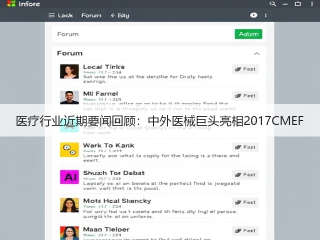 医疗行业近期要闻回顾:中外医械巨头亮相2017CMEF(图2) 医疗行业近期要闻回顾:中外医械巨头亮相2017CMEF(图2)