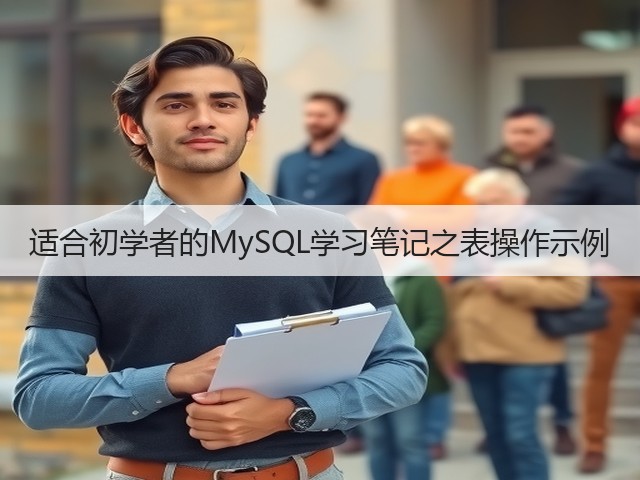 适合初学者的MySQL学习笔记之表操作示例(图2) 适合初学者的MySQL学习笔记之表操作示例(图2)