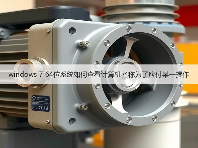 windows 7 64位系统如何查看计算机名称为了应付某一操作(图1)