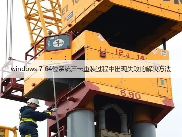 windows 7 64位系统声卡重装过程中出现失败的解决方法(图1)