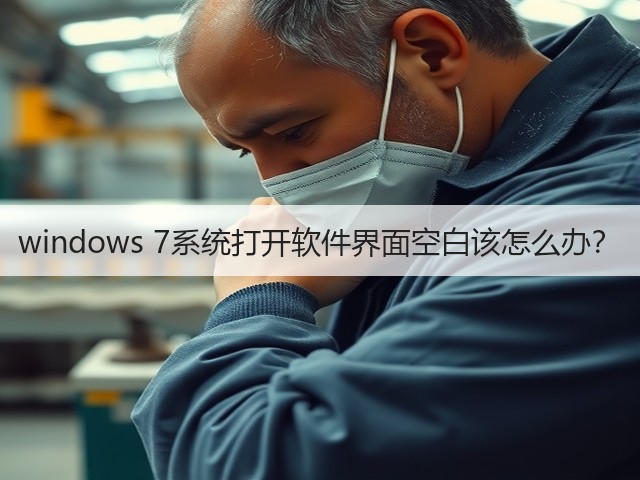 windows 7系统打开软件界面空白该怎么办？(图2)