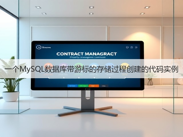 一个MySQL数据库带游标的存储过程创建的代码实例(图3)