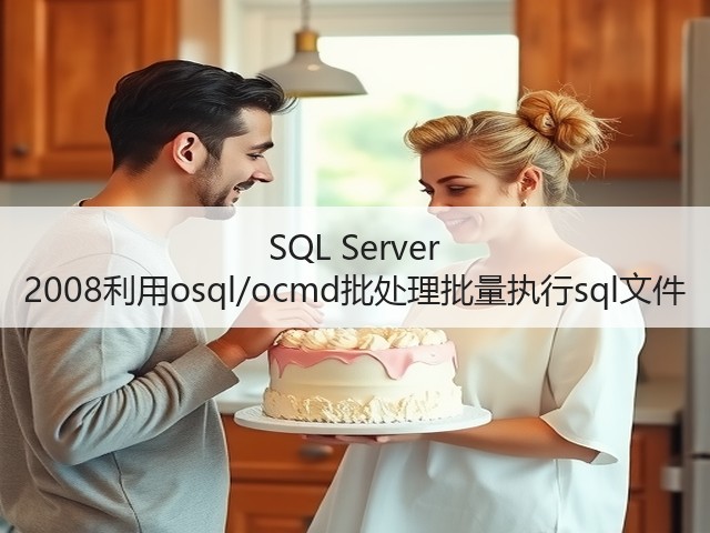 SQL Server 2008利用osql/ocmd批处理批量执行sql文件(图2) SQL Server 2008利用osql/ocmd批处理批量执行sql文件(图2)