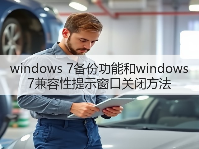 windows 7备份功能和windows 7兼容性提示窗口关闭方法(图3) windows 7备份功能和windows 7兼容性提示窗口关闭方法(图3)