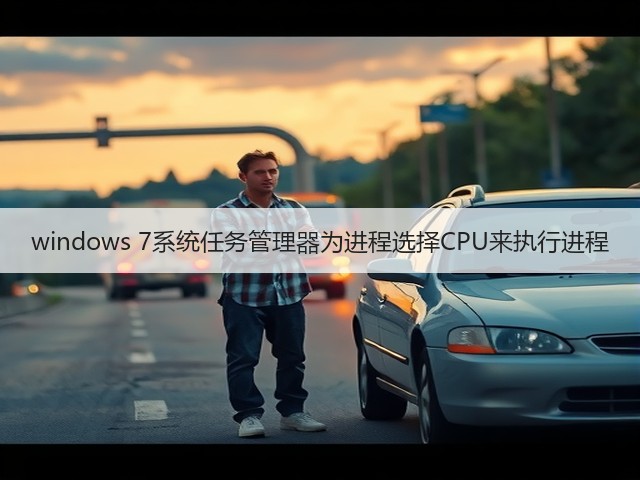 windows 7系统任务管理器为进程选择CPU来执行进程(图1)