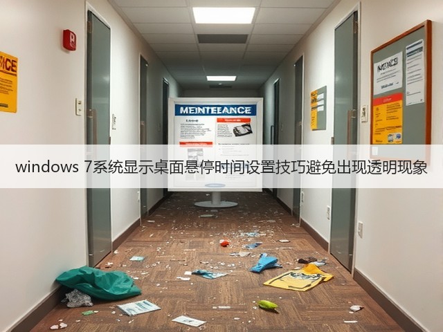 windows 7系统显示桌面悬停时间设置技巧避免出现透明现象(图2) windows 7系统显示桌面悬停时间设置技巧避免出现透明现象(图2)