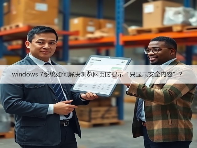 windows 7系统如何解决浏览网页时提示“只显示安全内容”?(图2) windows 7系统如何解决浏览网页时提示“只显示安全内容”?(图2)