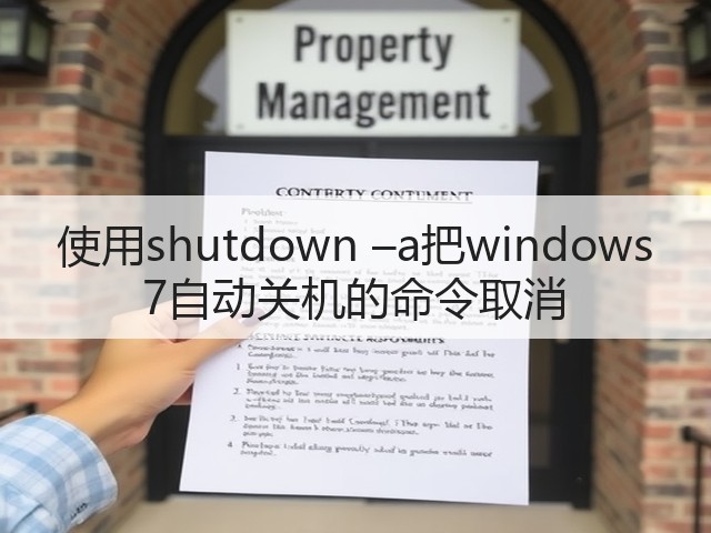 使用shutdown –a把windows 7自动关机的命令取消(图1)