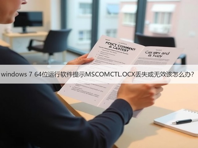 windows 7 64位运行软件提示MSCOMCTL.OCX丢失或无效该怎么办?(图2) windows 7 64位运行软件提示MSCOMCTL.OCX丢失或无效该怎么办?(图2)