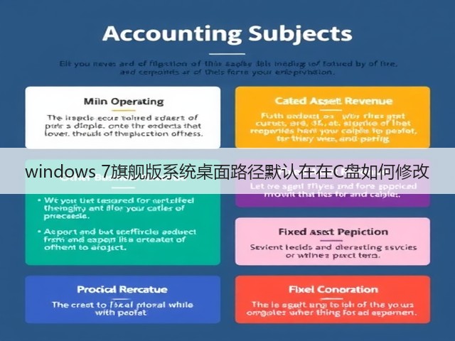 windows 7旗舰版系统桌面路径默认在在C盘如何修改(图2) windows 7旗舰版系统桌面路径默认在在C盘如何修改(图2)