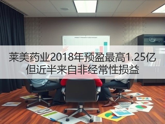 莱美药业2018年预盈最高1.25亿 但近半来自非经常性损益(图2) 莱美药业2018年预盈最高1.25亿 但近半来自非经常性损益(图2)